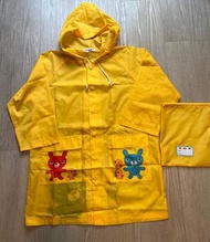 Mikihouse黃色小童雨衣連收納袋