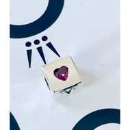 Pandora 100% Authentic Dice Charm Red Gem Like new
