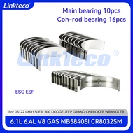 Crankshaft Main & Connecting rod bearing Fit 6.1 6.4 L V8 ESG ESF For 05-22 6.1L 6.4L CHRYSLER 300 D