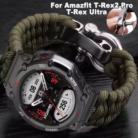 Sport Braided Nylon Strap for Huami Amazfit T-rex 2 Ultra Watch Band for Amazfit T-rex Pro TRex Brac