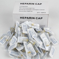 100pcs Steril Heparin Cap IV Cannula Heparin Caps untuk Haiwan Binatang Bekalan Veterinar Kucing Anj