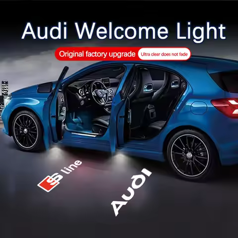 Led Car Accessorie For Audi S line A3 A4 A5 A6 B6 B7 B8 C5 C6 C7 A7 A8 Q3 Q5 Q7 TT Car Logo Laser Pr