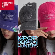 [8seconds] K-POP DEMON HUNTERS HUNTR/X RAW EDGE BALL CAP - VIOLET / ASH / PINK KOREA