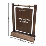 Menu hanger size A5, Wooden menu frame size A5 [FREE LOGO ENGRAVING upon request]