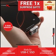 ADAM Elements iKlips S USB-C Nano Touch Fingerprint SSD 256G for Phone, Tablet and Laptop