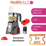 Decakila KEMG027 | 16V SHARE Battery Series Cordless Food Processor |2 Speeds | LED Display | 1.25L 