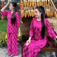 Women's three-piece Set, brocade Set, 2 leather, blue women's clothes, CNY, blue clothes for going t