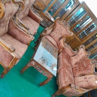 sofa jati ganesha/grand father/romawi 3211 meja/ kerusi kayu jati/ sofa set kayu jati kayu jati