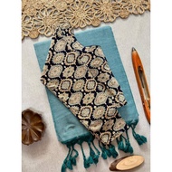 Khadi Cotton Saree With Stretchable Ajrakh Blouse. Readymade Saree Stitching Available. (PRE ORDER)
