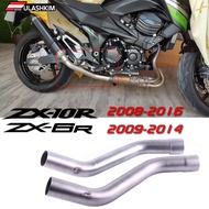 Zx10r Zx6r Slip-on EXhaust For Kawasaki Zx10r 2008-2016 Zx6r 2009-2014 Motorcycle Exhaust Escape Muffler Middle LInk Pip