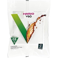 HARIO V60 Paper Coffee Filters - 100 Sheets Various Sizes White