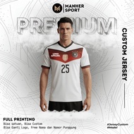 Breathable Comfortable Quick Dry Hot Sale Germany Jersey 2014 Full Printing Classic World Cup Footba