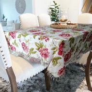 Cotton Table cloth | Washable Table Cloth |Dining Table Cloth 8 seater | Alas Meja Kain Cotton 8 sea