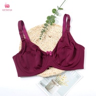 Softrhyme Large Size Wire Bra Slim Plus Size Full Cup Bras Women Bra 36C 38C 40C 42C 44 C Cup underw