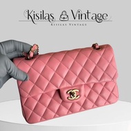 Chanel Lambskin CF23 粉紅金扣
