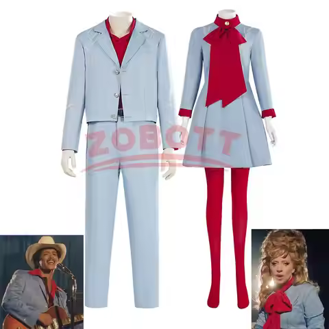 Die With A Smile Lady Bruno Mars Cosplay Costume Gaga Blue Fancy Dress Halloween Party Outfit for Ma
