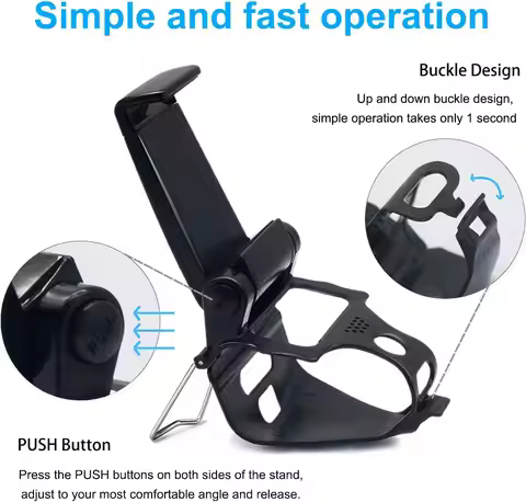 PS4 Wireless Controller Phone Clip Mount Holder Stand Bracket Compatible with PS4 Pro/Slim Dualshock