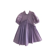 Princessa Cotton Casual Dress for Kids Purple A3958