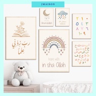 JMAISON Photo Wall Frame Decoration Kids Canvas Painting Islamic Frame Gambar Dinding [With Frame/No