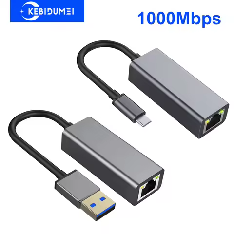 1000Mbps Wired USB 3.0 Type C USB To Rj45 Lan Ethernet Adapter RTL8153 Network Card for PC Macbook L