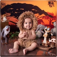 (ORIGINAL) lion/ knitted costume baby knitted clothes photography props lion dance costume for kids