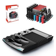 Charging Dock Station Switch Joycon Charger For Nintendo Switch OLED Joy-con Controller Storage Stand Card Holder Accessories