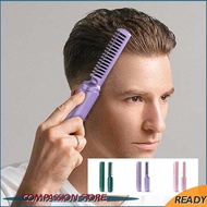 Mini Portable 2 In 1 Professional Dual-Purpose Hair Care Comb 3-Way Hair Curler Straight Comb Wet /Dry