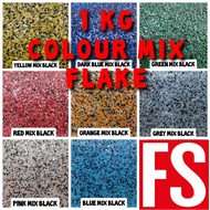 ( 1KG ) Colour Flake Only | For Floor Wall Serpihan Berwarna Lantai Tandas Epoxy Flake Coating