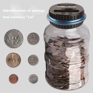 Intelligent Counting Coin Bank Bucket Coin Storage Coin Gift Box Storage Dollar Coin Euro J2d7