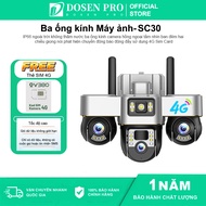 Dosen Pro Camera 4G 3 lenses SC30 Outdoor Wireless IP66 Smart waterproof safe Super Sharp Wifi secur