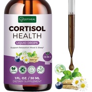 2 Pack Cortisol Supplements for Women & Men, 10 in 1 Cortisol Detox Manager Reducer with Magnesium, 