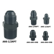 Aluminum Straight Fuel Hose Adapter Pipe Thread Fitting AN6 AN8 To 1/4NPT 1/2NPT AN6-ORB AN8-ORB
