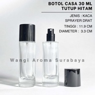 Botol Casa 30ML Hitam Spray Drat - Botol Parfum Casa Drat - Botol