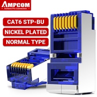 AMPCOM Shielded RJ45 CAT6 Shielded RJ45 Modular Plug Connector 8P8C Crimp End Ethernet Cable Etherne
