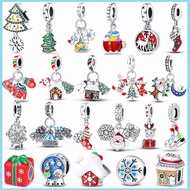 Christmas Tree Santa Claus Christmas Gift 925 Silver Charms Fit Original Brand Bracelet Diy Jewelry Making Gift For Christmas