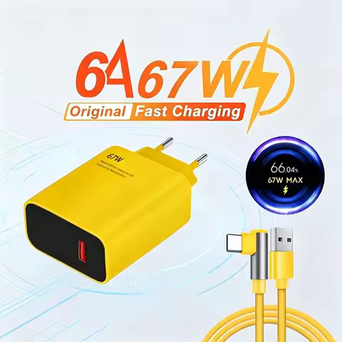 USB Charger 67W Fast Charging Phone Charger Wall Adapter Type C Cable For iPhone Samsung Xiaomi Huaw