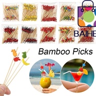 BAIHEE Cocktail Fork, Disposable Picnic Party Supplies Bamboo Pick,  Wooden Cocktail Pick Picnic Wed