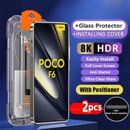 2PCS 8K Dust Free Glass for Xiaomi Poco X7 X6 F6 Pro X5 X4 GT Screen Protector for Poco M5S M4 Pro F