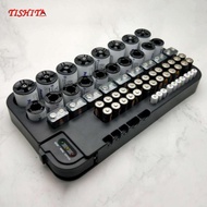 [Bilibili1] 72 Grid Battery Organizer Storage Box Case w/ Tester for AAA AA D C 9V Batteries