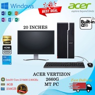 ACER VERITON S2660G MT INTEL CORE i5-9400 2.90GHz  INTEL CORE i5-9400 2.90GHz 8GB RAM 256GB SSD