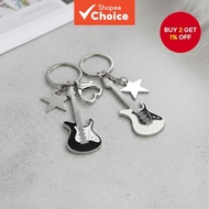 XJ- ,、、  XJ- Rantai Kunci Alat Muzik Comel dengan Reka Bentuk Gitar untuk Pasangan, Budak, Budak Per