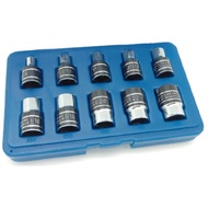 10pcs 1/2"DR E-TORX SOCKET SET STAR SOCKET