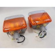 Side Light Turn Signal Front Corner Left + Right 2 Pieces Orange + Clear Toyota Land Cruiser FJ40 FJ