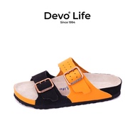 รองเท้าแตะผู้หญิง Devo Life ส้นแบน พื้น EVA ทรงส้นแบน สไตล์เกาหลี สวมใส่สบาย รองเท้าแตะส้นแบนแฟชั่นฤ