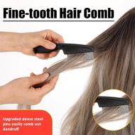 Hair Comb With Fine Teeth Multifunctional Stainless Steel Teeth Comb 3 Colors Available M0v8
