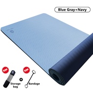 FUYOGI PIDO Yoga Mat Eco Friendly TPE Non Slip Yoga Mats by SGS Certified72 x24 inch 6mm Extra Thick for Yoga Pilates Fitness Exercise Mat