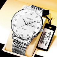 Genuine Swiss large dial automatic watch men s mechanical watch new ultra-thin waterproof luminous double calendar men s