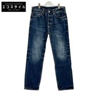 Evisu Indigo Daikoku Print Baggy Fit Denim Jeans 33x34 [Used]