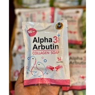 สบู่อัลฟ่าอาบูติน Alpha Arbutin collagen soap เข้มข้น