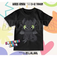 Toothless Dragon Children's T-shirts / Toothless Dragon Children's Tops Ages 3-12 Years